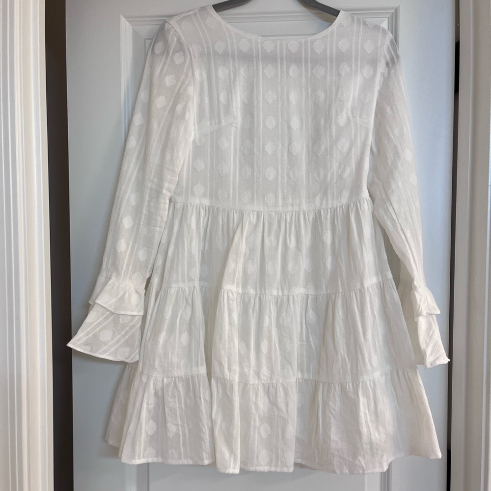 Pink Lily boho white dress